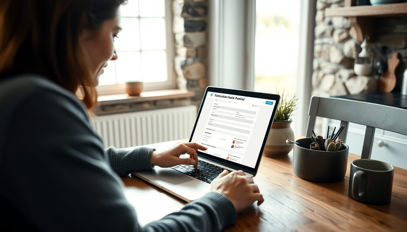 Dépôt de dossier MaPrimeRénov' en ligne sur ordinateur portable